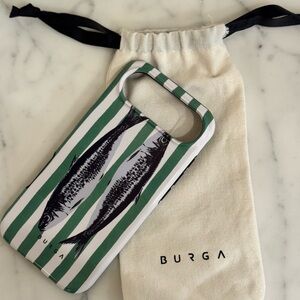 Burga Green and White Striped sardine iPhone AIR Case